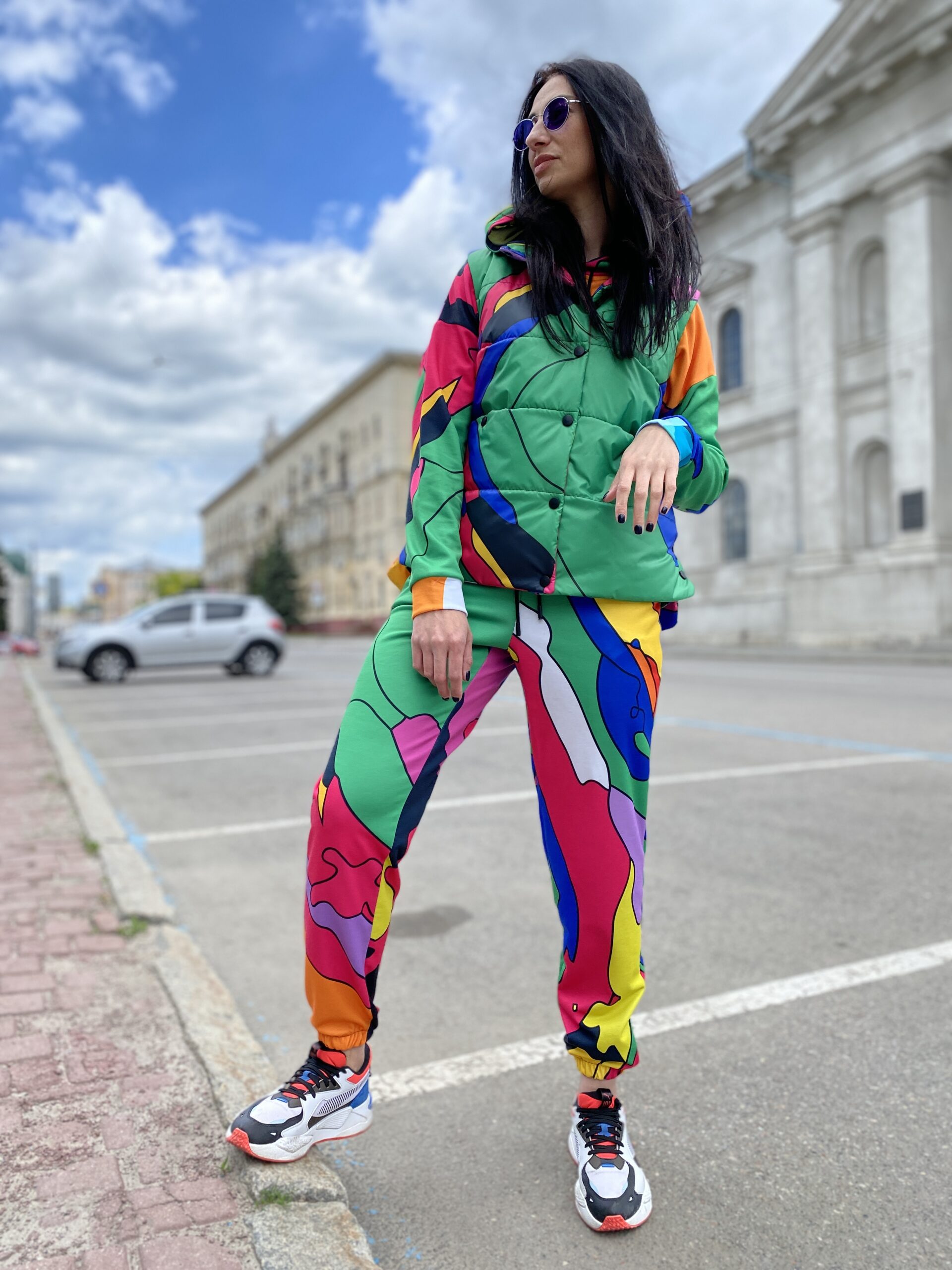 Коротка жилетка, весна/осінь Артикул VO-01, принт № 69