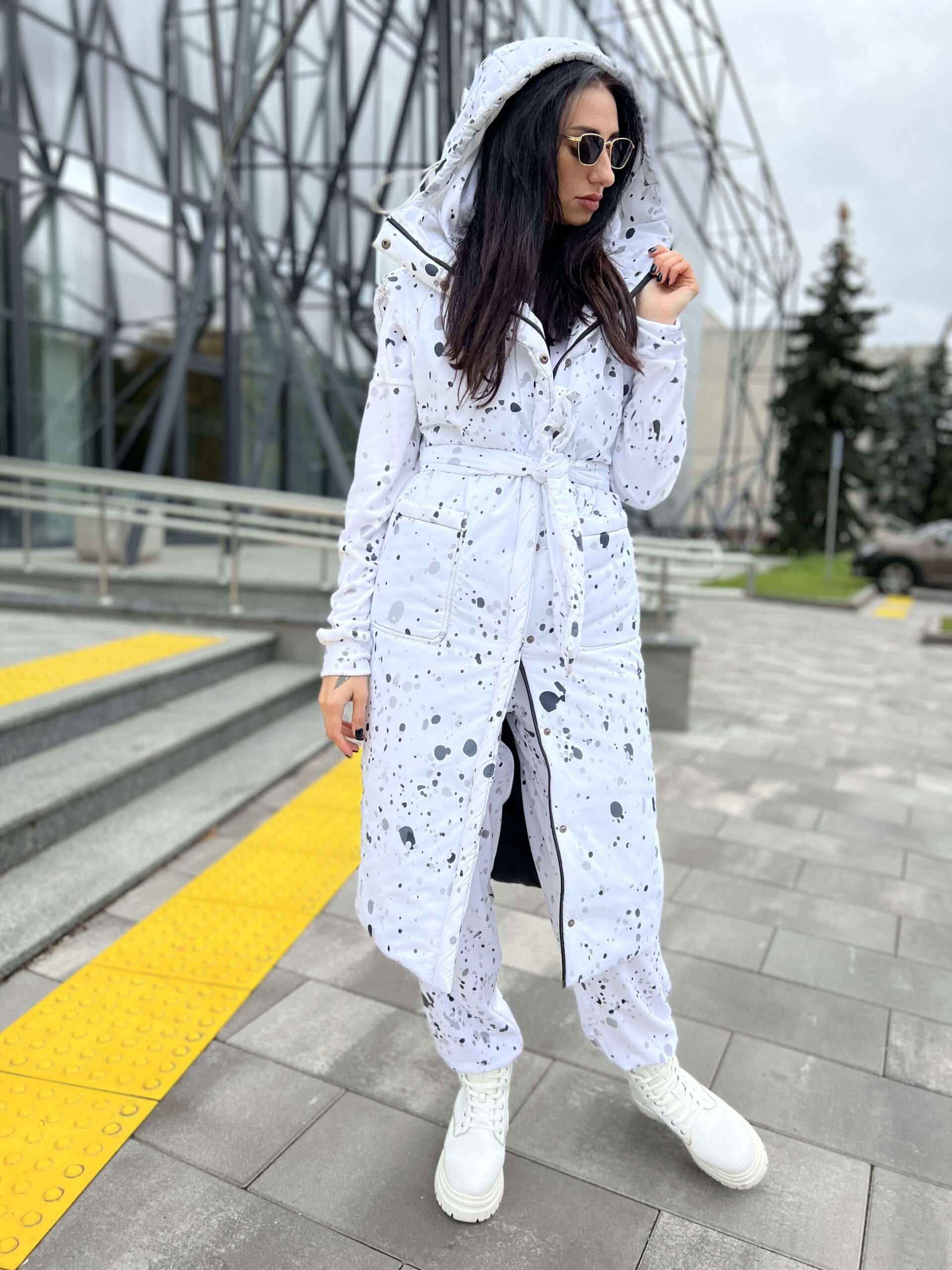 Damska dopasowana długa kamizelka, wiosna/jesień, Artykuł VO-47, druk 71