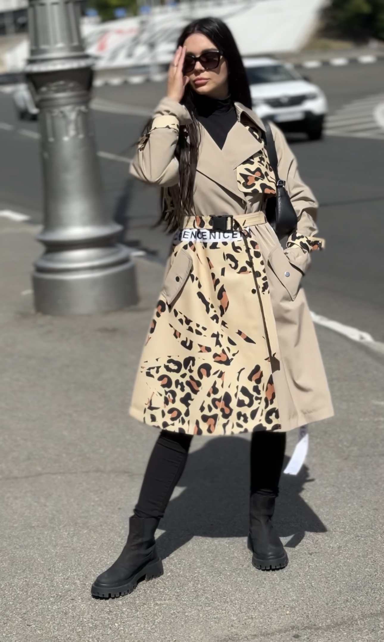 Тренч осінь/весна Артикул VO-60, принт № 154 беж