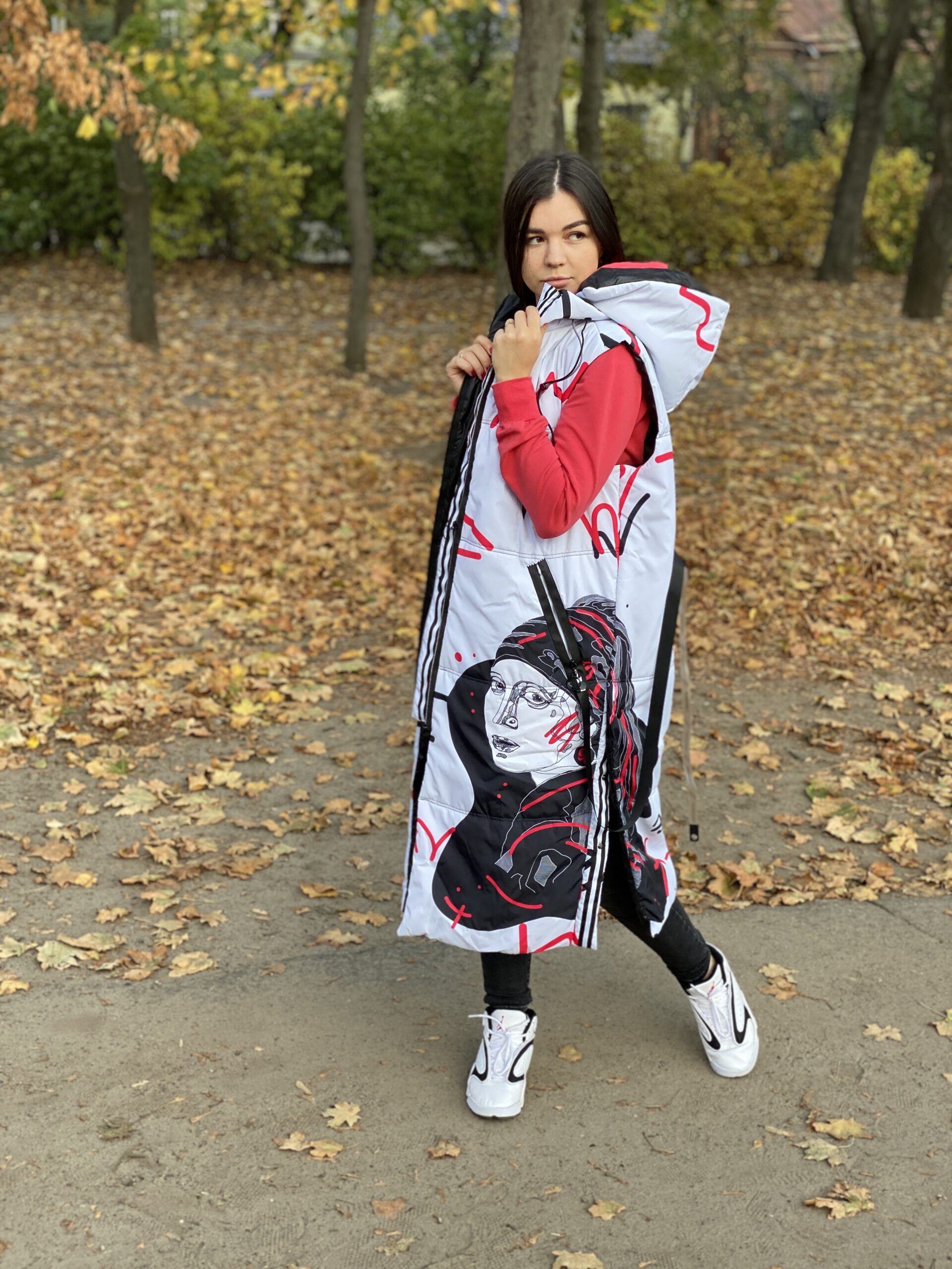 Довга жилетка, весна/осінь Артикул Z-20, принт № 031