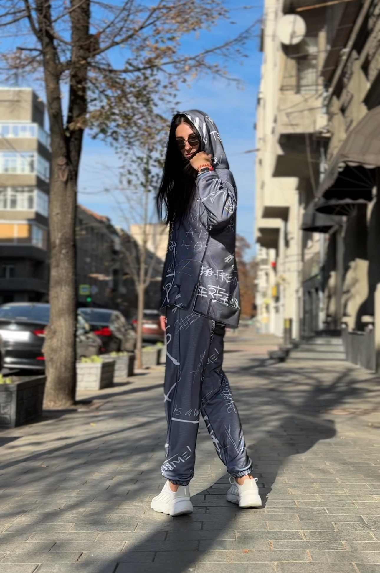 Бавовняний спортивний костюм, худі та джогери, весна/осінь