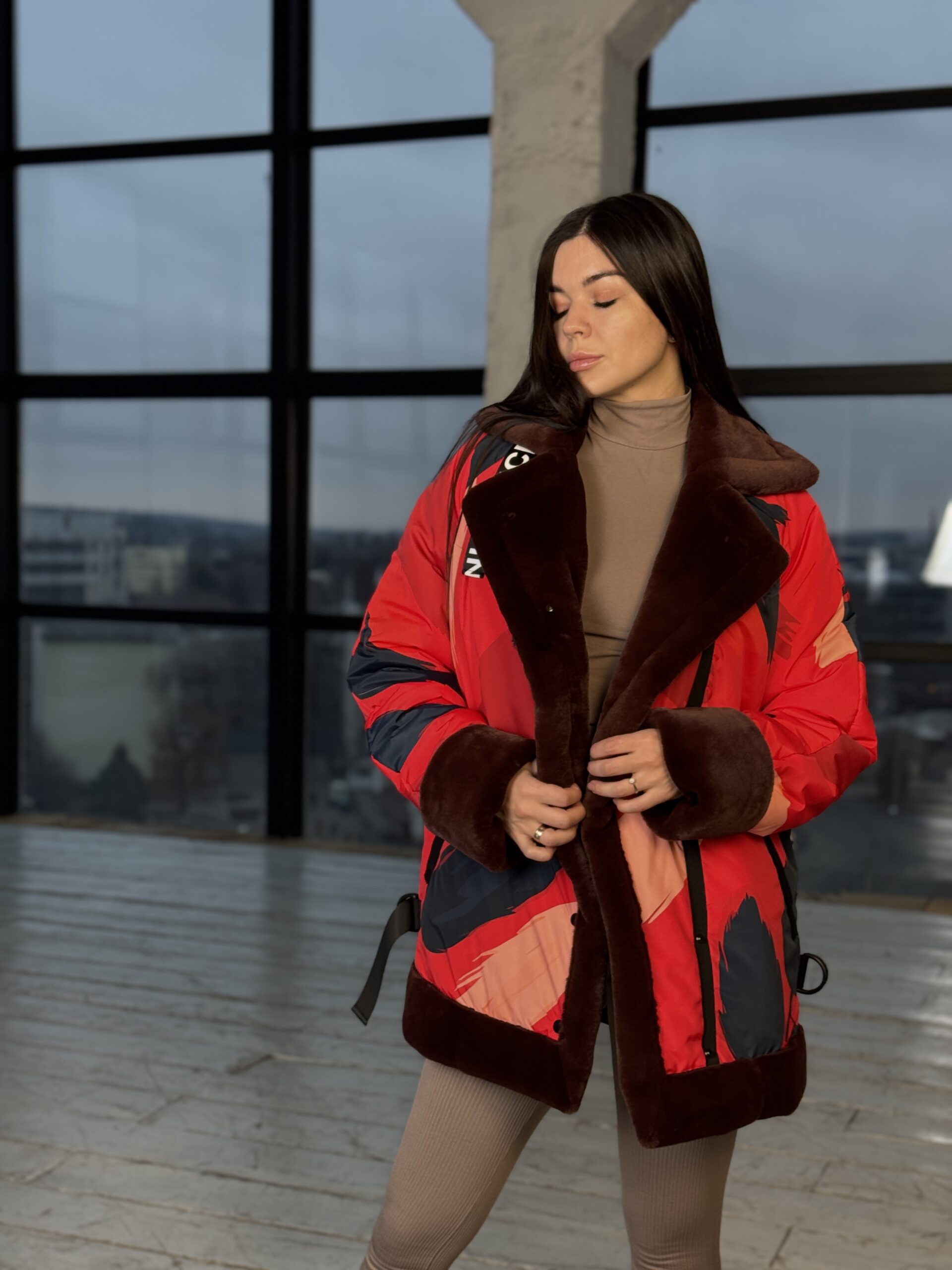 Зимова куртка із хутром, пілот, зима