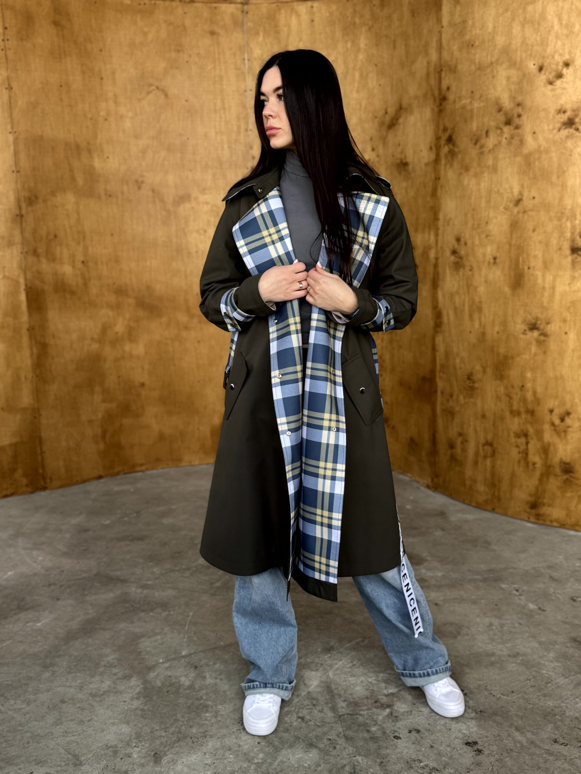 Тренч осінь/весна Артикул VO-60, принт № 007 хакі