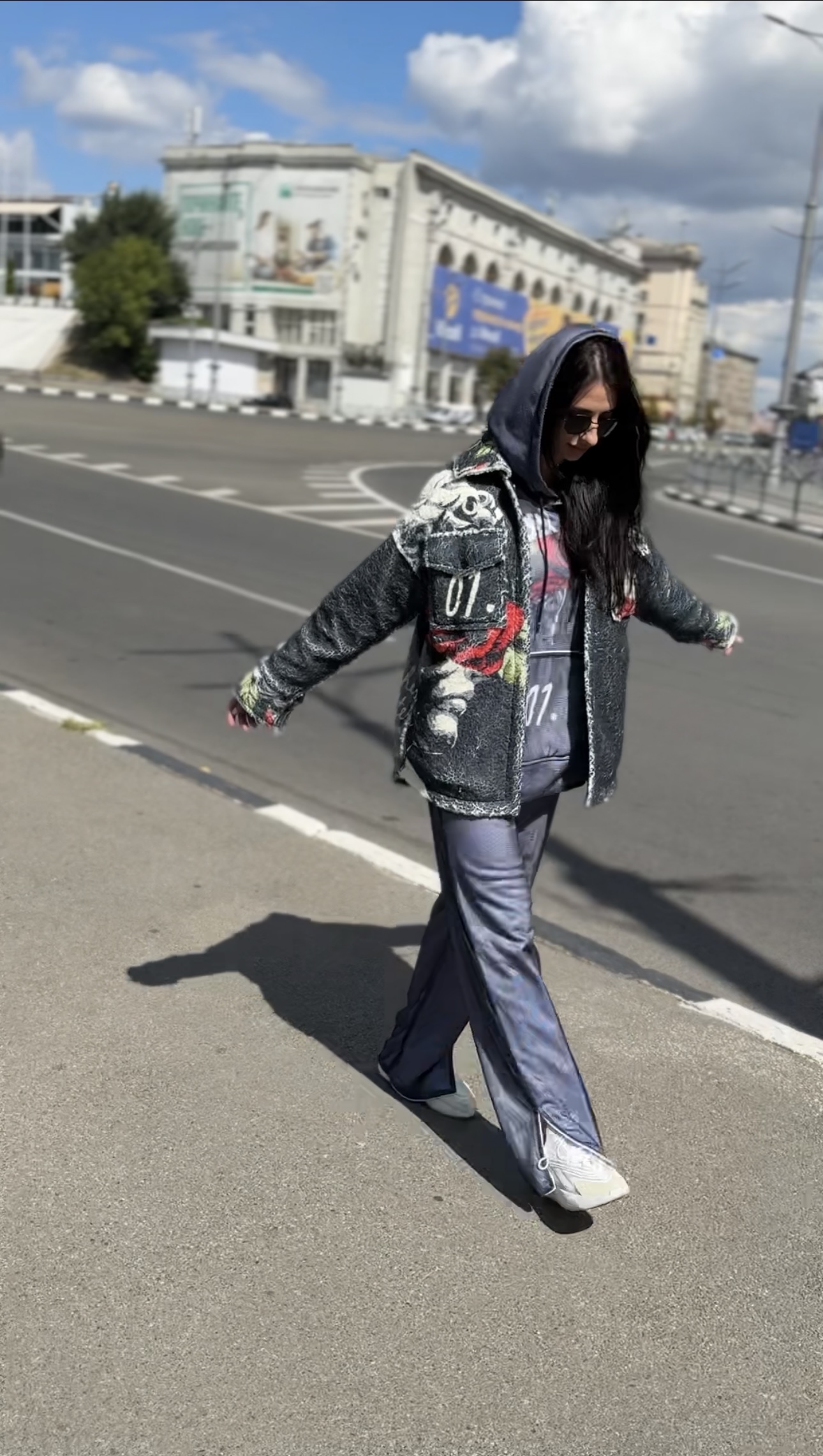 Двостороння сорочка із хутра теді та джинсу, Артикул VO-58 принт № 91