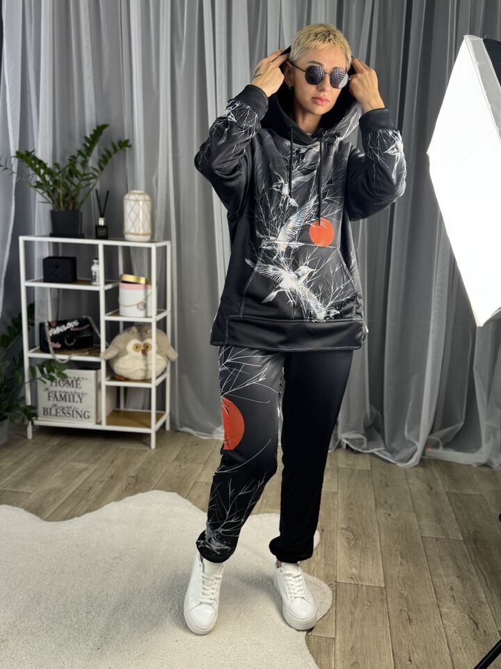 Бавовняний спортивний костюм, худі та джогери, весна/осінь