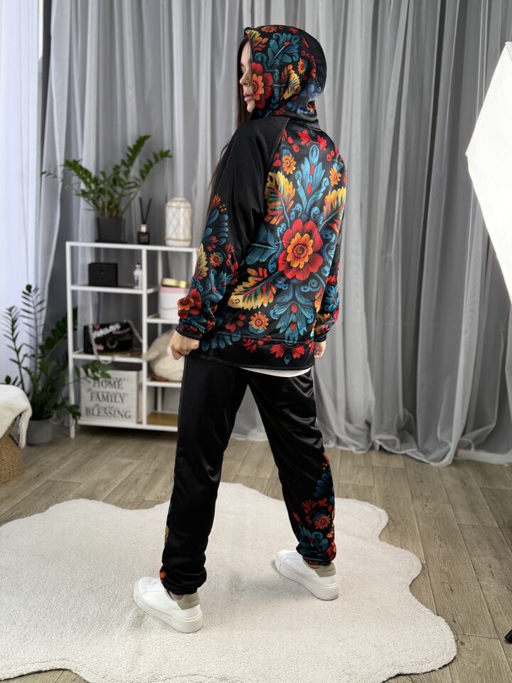 Бавовняний спортивний костюм, худі та штани джогери, весна/осінь