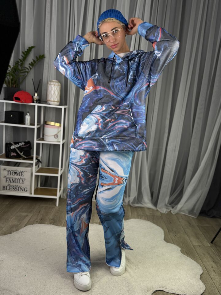 Бавовняний жіночий костюм, вільного крою, сезон весна/осінь