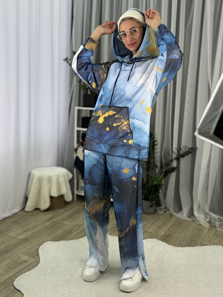 Бавовняний жіночий костюм, вільного крою, сезон весна/осінь