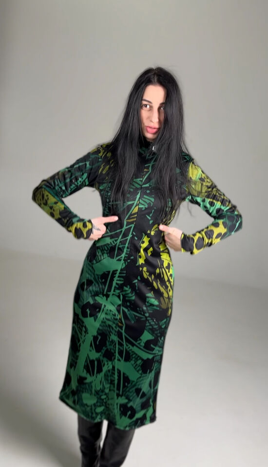 Жіноча осіння сукня із довгим рукавом