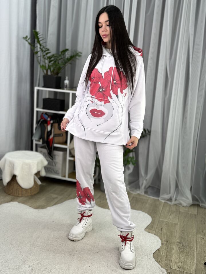 Бавовняний жіночий костюм, вільного крою, сезон весна/осінь