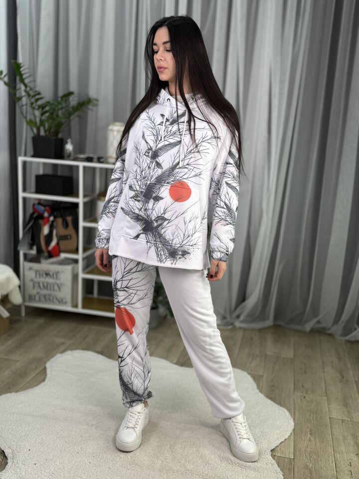 Бавовняний жіночий костюм, вільного крою, сезон весна/осінь