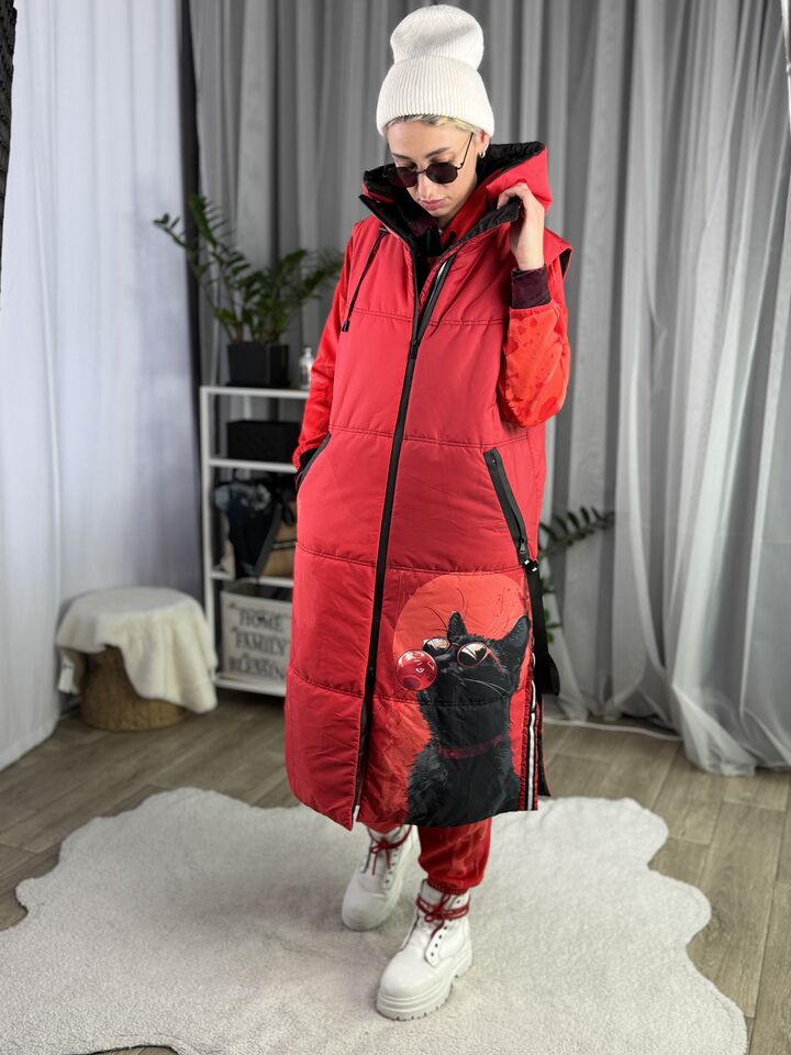 Жіноча довга жилетка, весна/осінь,