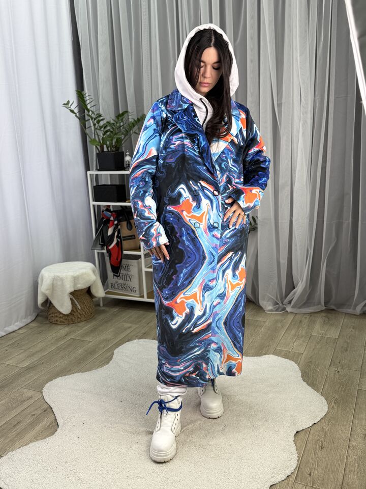 Жіноче осіннє пальто, велюрове