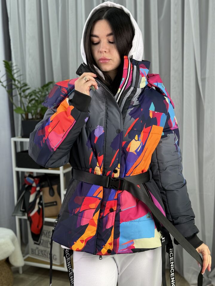 Коротка жіноча куртка-трансформер, єврозима,