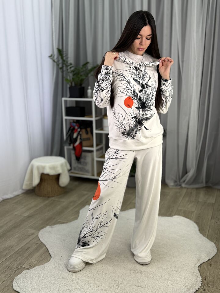 Велюровий жіночий костюм, весна/осінь