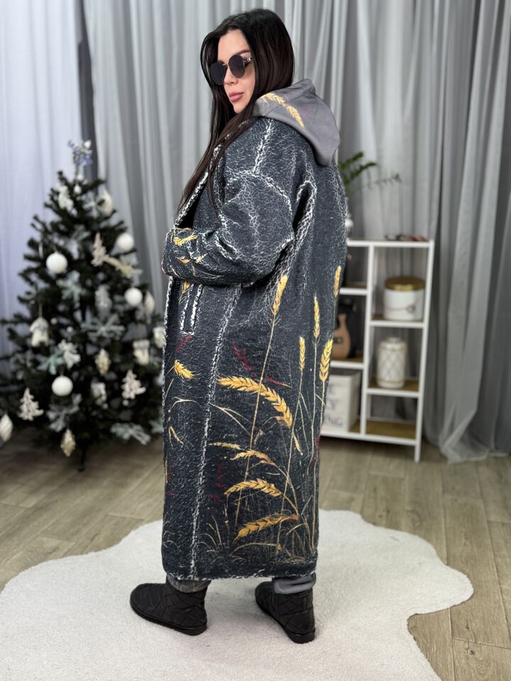 Жіноче зимове пальто із хутра тедді